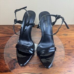 NEW CHASE AND CHLOE Elle Stiletto Sandal in black